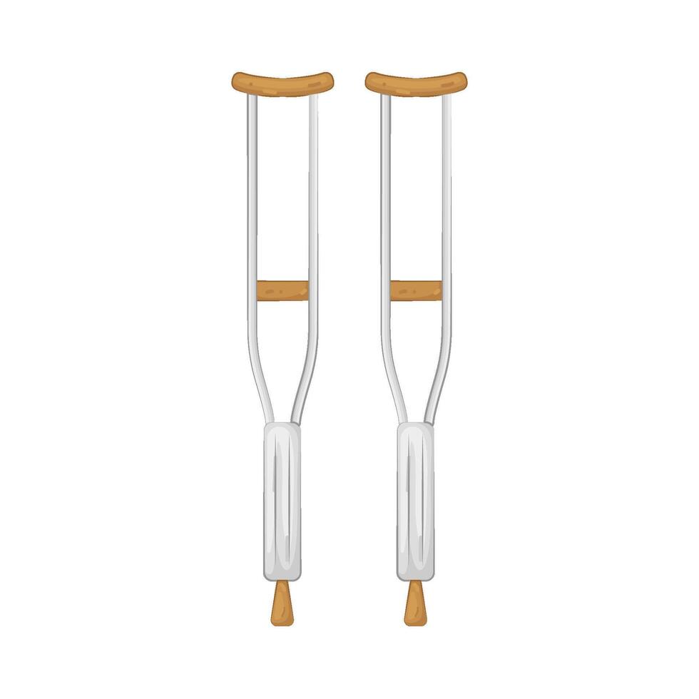 Illustration of Crutches vector