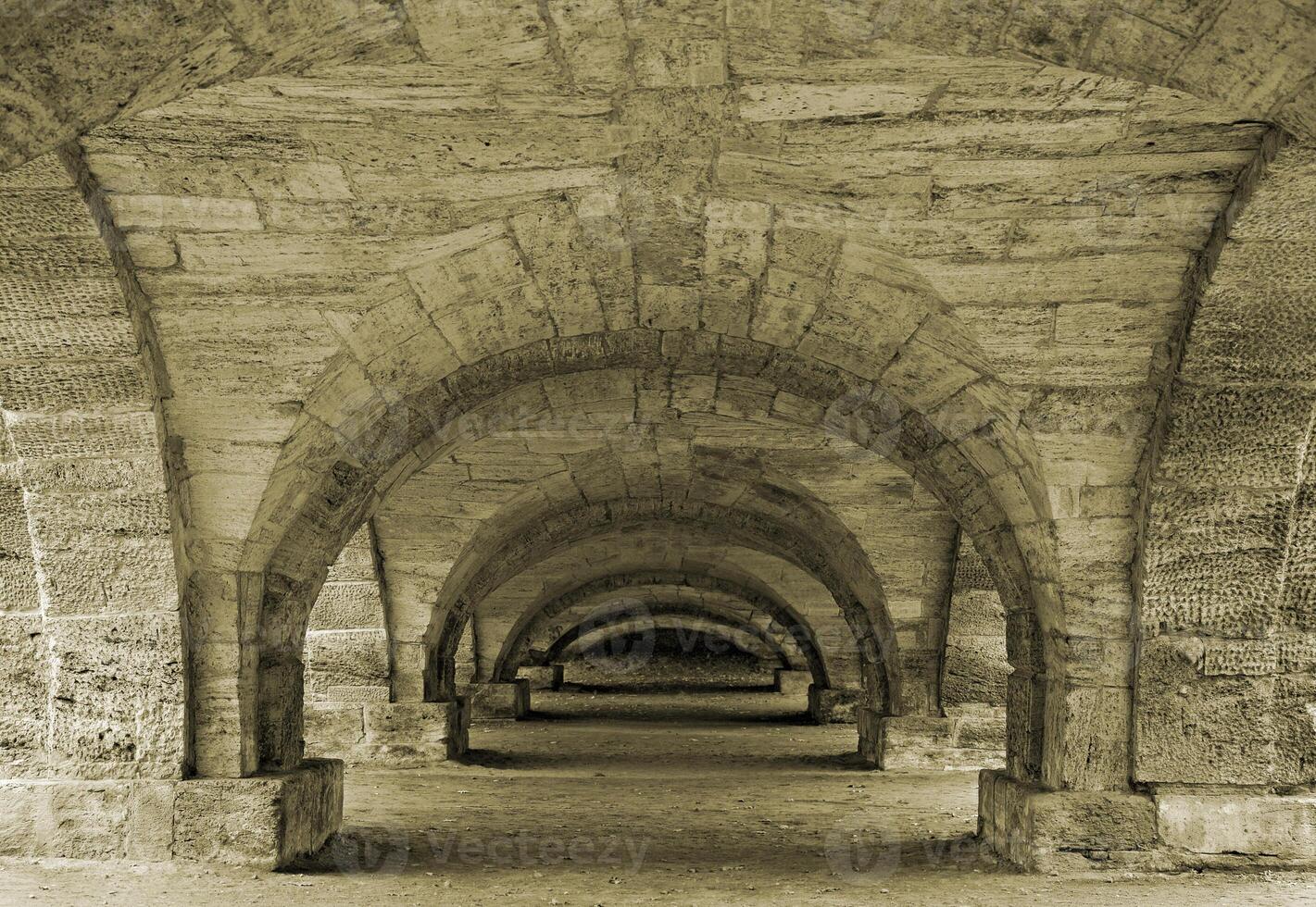 Old passage, abstract architecture photo
