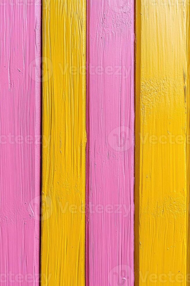 Striking pink and yellow striped abstract background ideal for vibrant summer designs and nostalgic themes photo