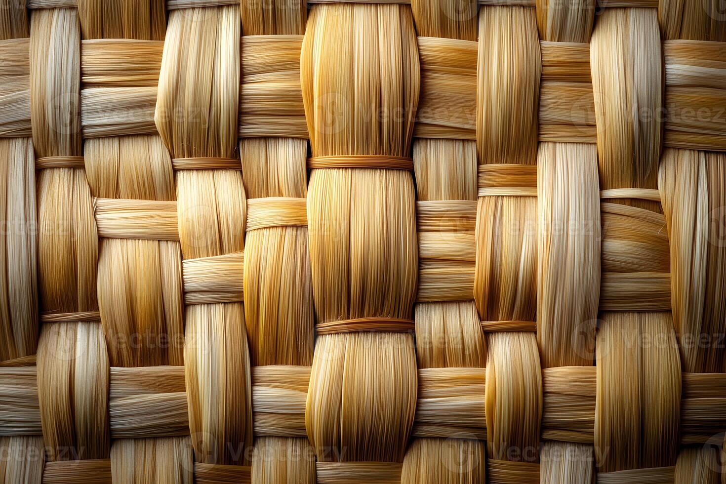 Close-Up of Woven Straw Texture for Design and Craft Inspiration photo