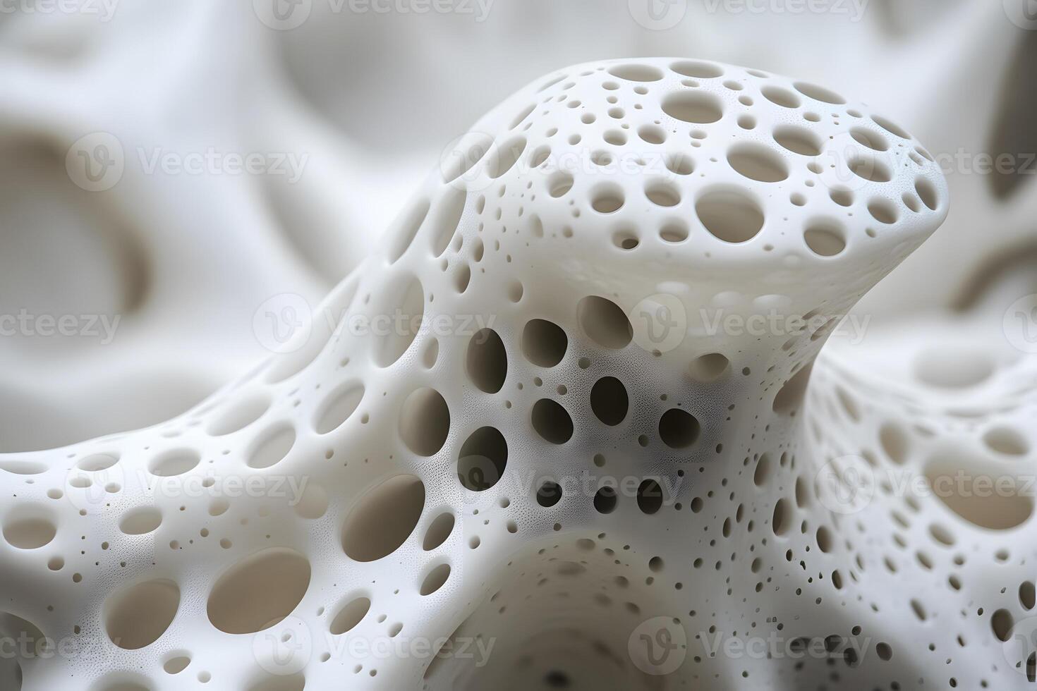 Abstract Organic Structure with Porous Surface for Modern Design photo