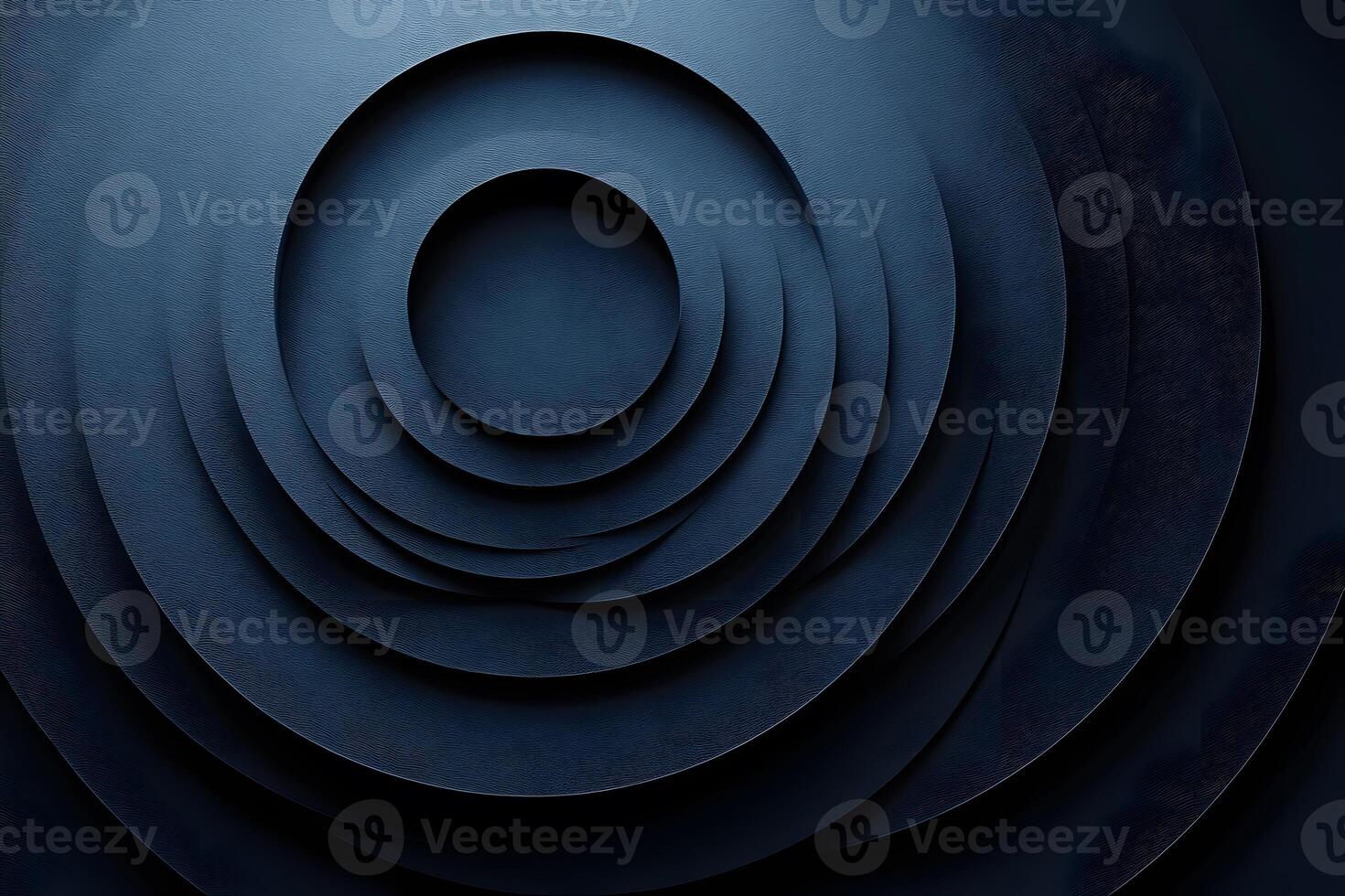 Abstract Circular Layers in Dark Blue Tones for Modern Design Concepts photo