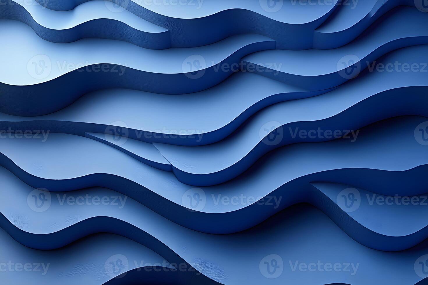 Abstract Blue Wave Layers - Modern Design for Print and Decor photo