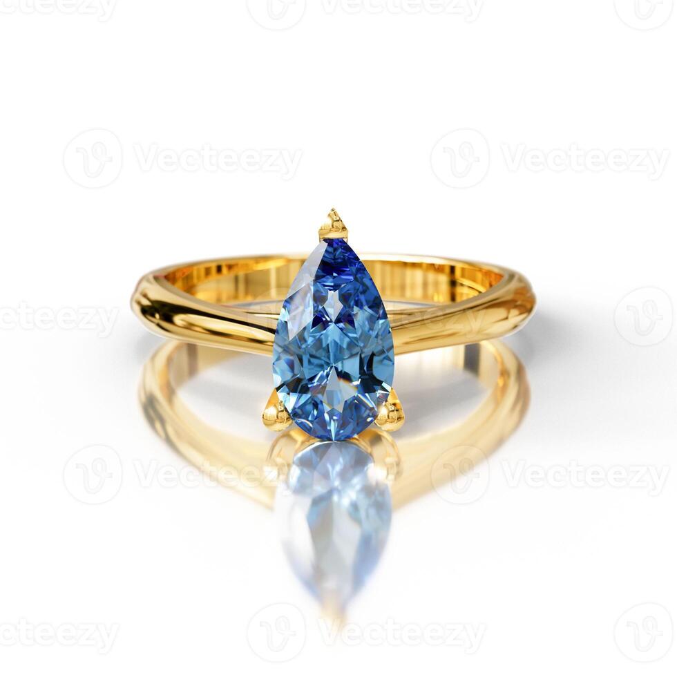 Elegant Pear Cut Wedding Band photo