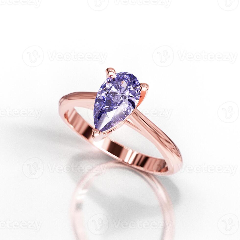 Elegant Pear Cut Diamond Ring photo