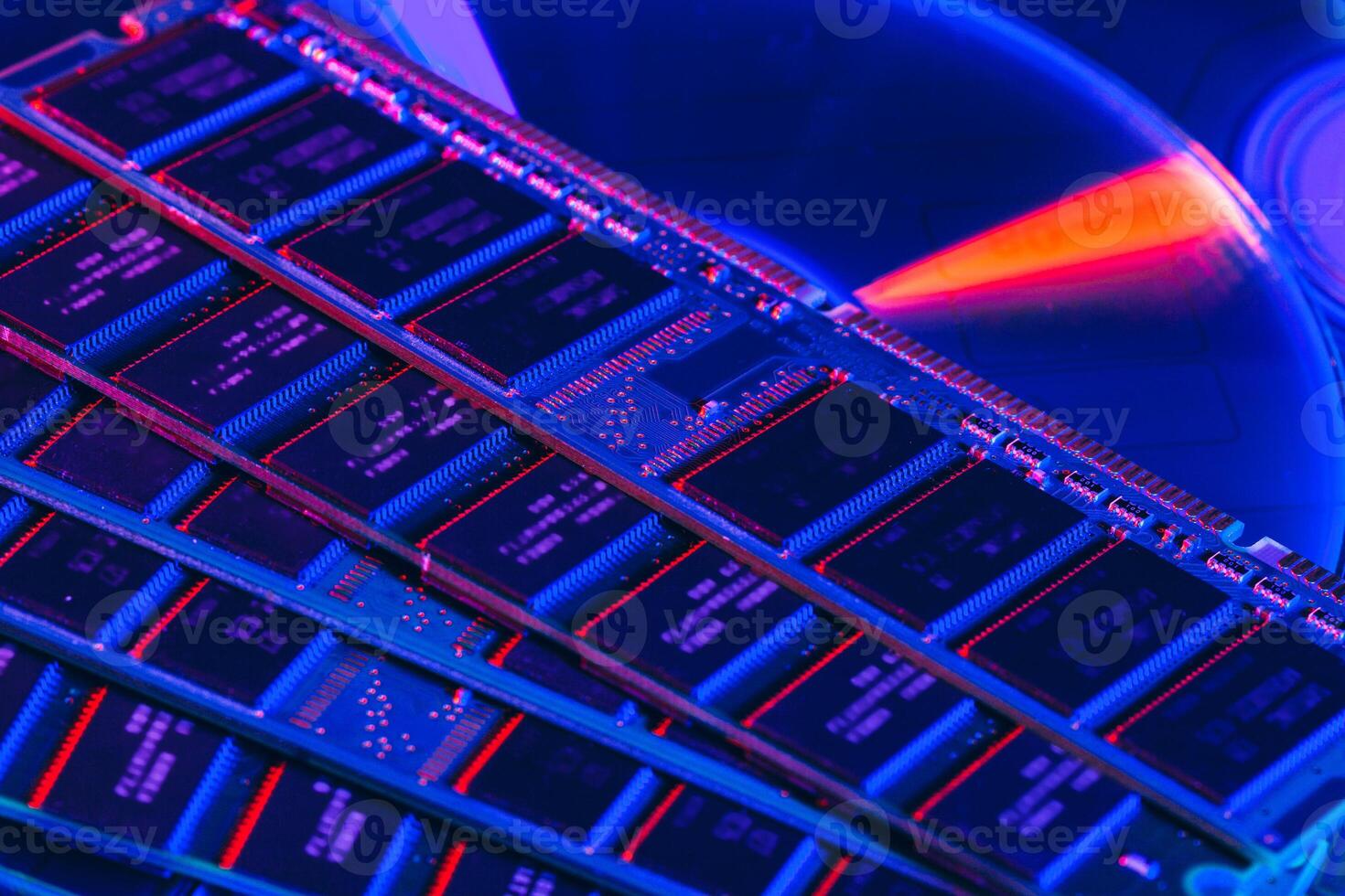 computer random access memory , RAM close up photo