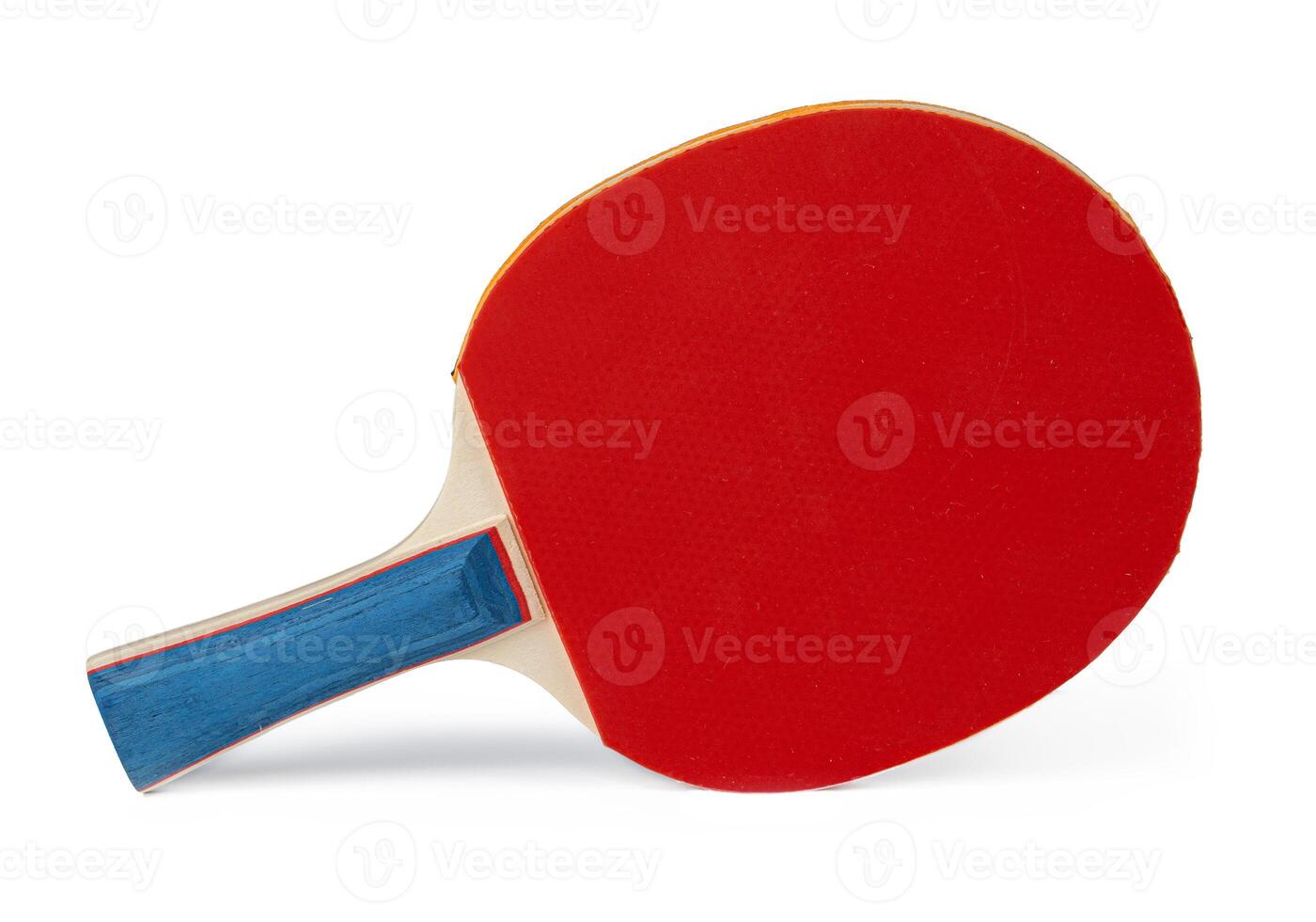 Table tennis racket isolated on white background photo