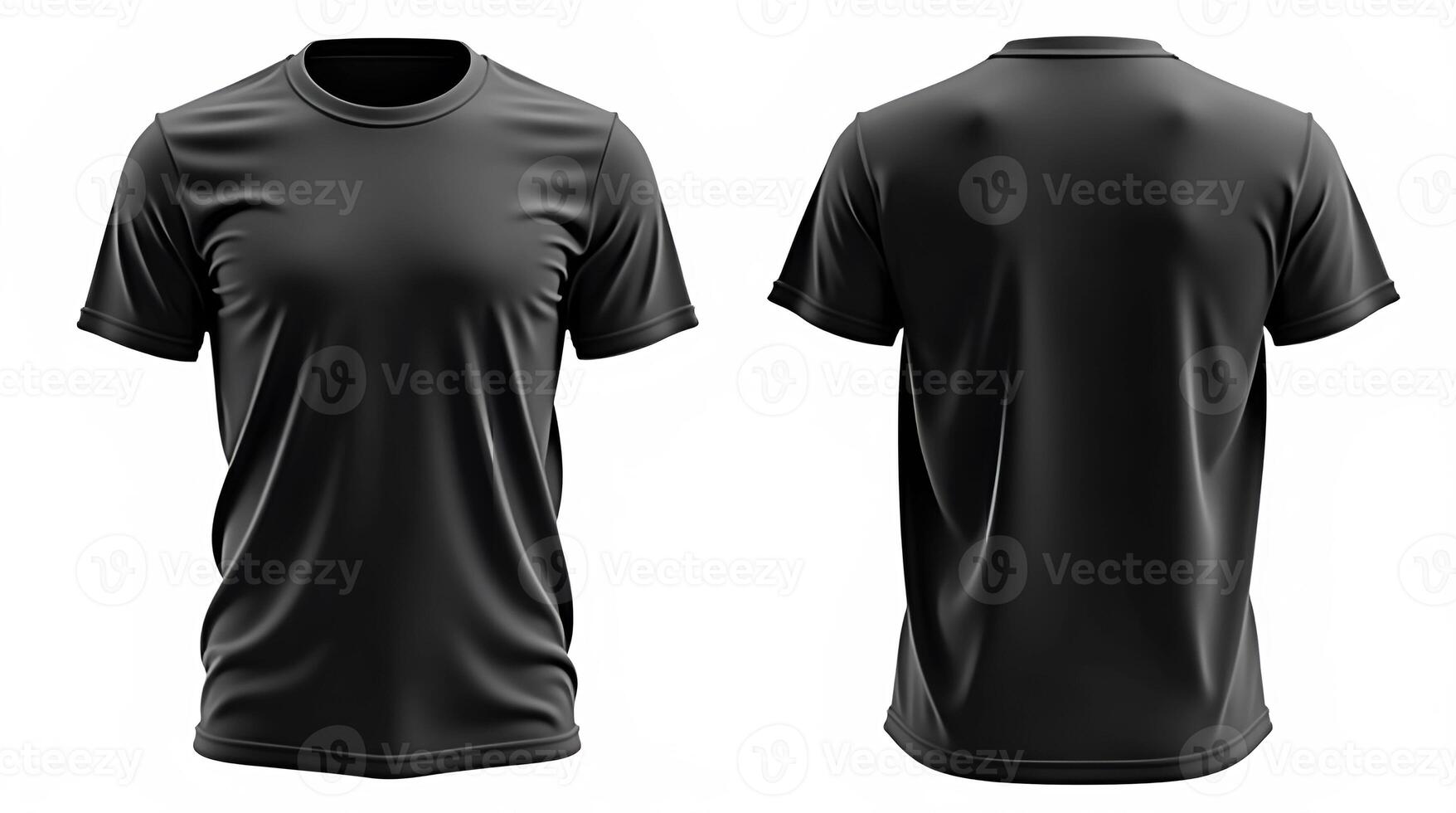 Two Identical Dark Gray Tees Simple Fashion Concept photo