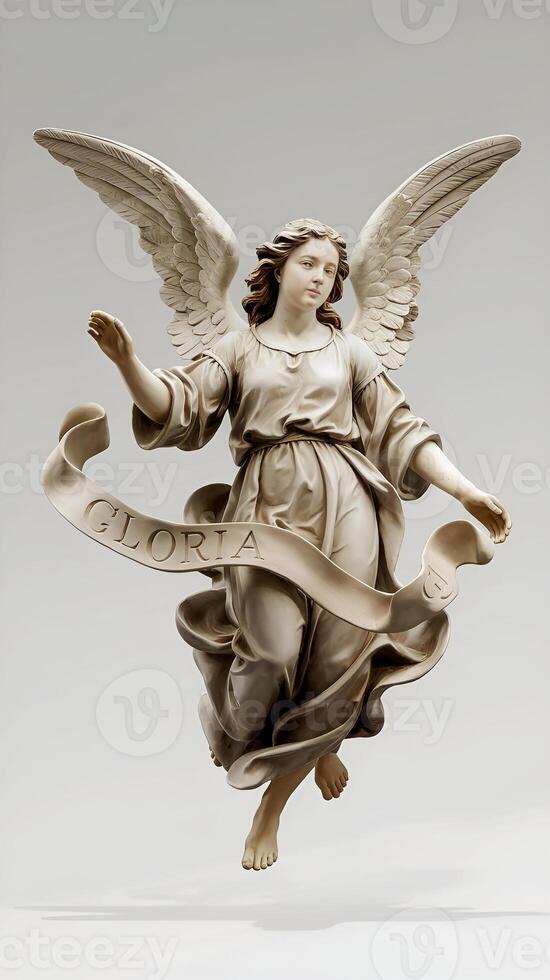 Heavenly Guardian Angel Holding a Banner photo