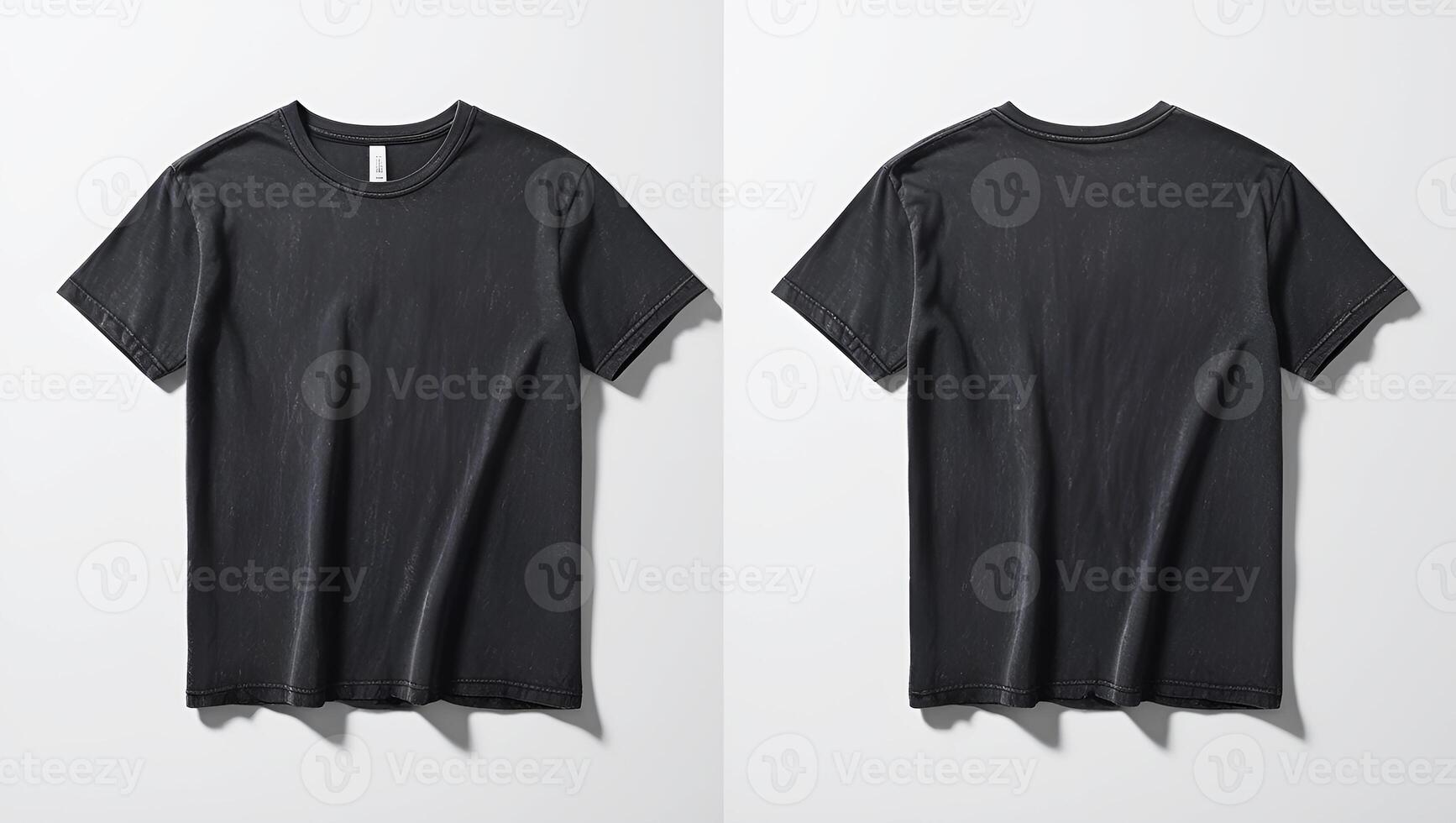 Symmetric Dark Gray T-Shirts Displayed on Neutral Background photo