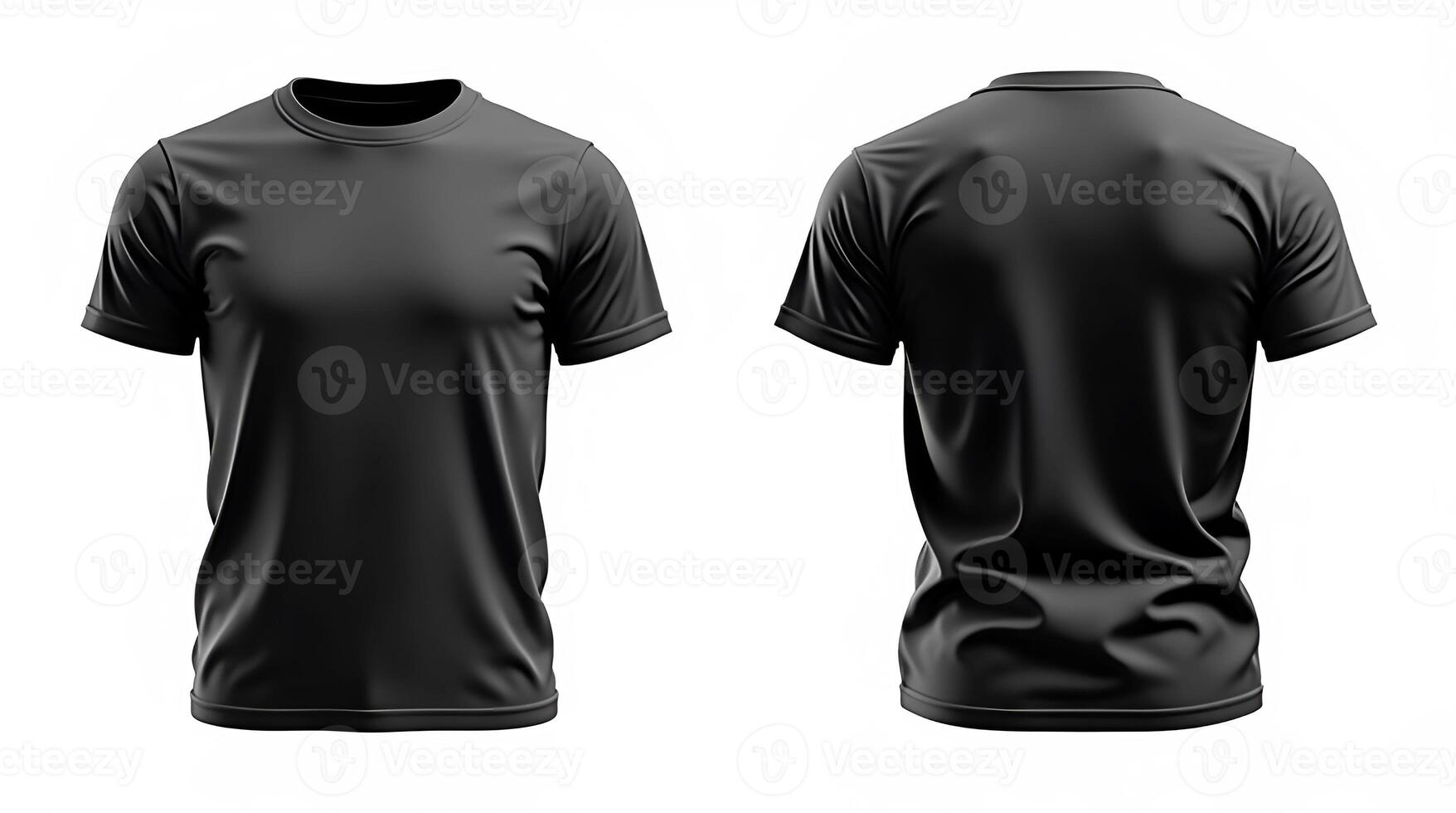 Two Dark Gray T-Shirts Perfect for Branding and Merch photo