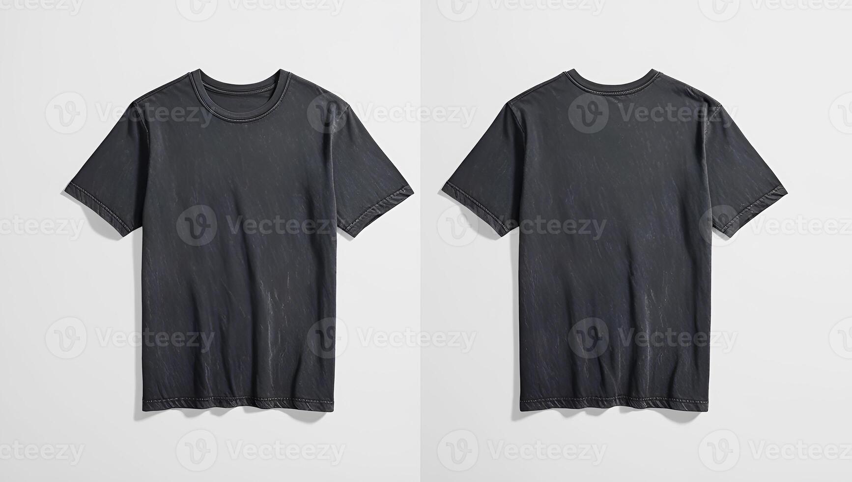 Back Perspective of Two Dark Gray T-Shirts Minimalist Design photo
