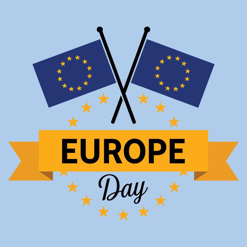 Europe day illustration vector