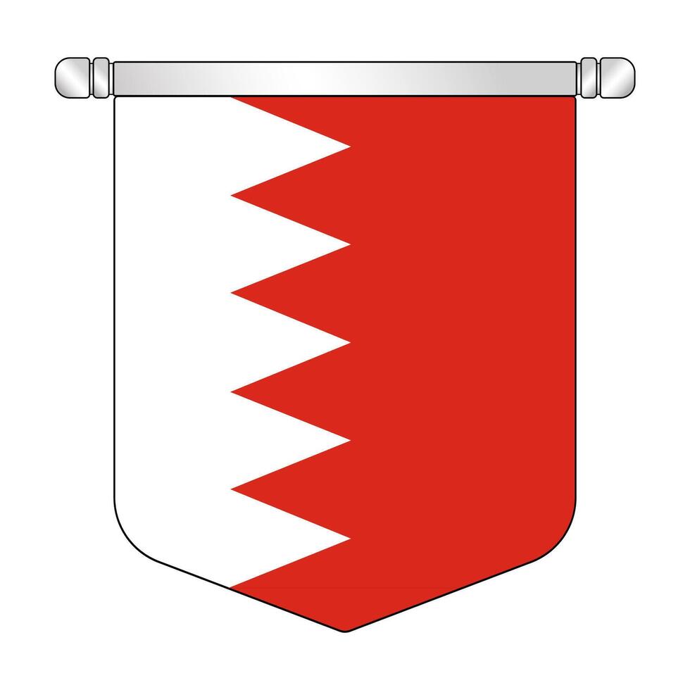 Bahrain national hanging pennant flag vector