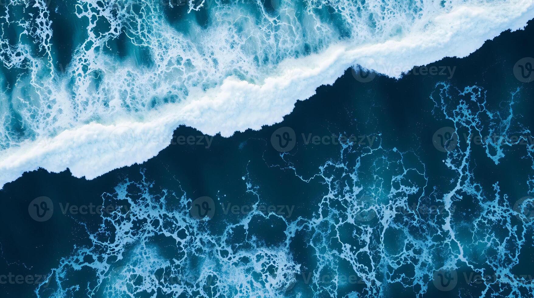 An aerial view of the ocean waves photo