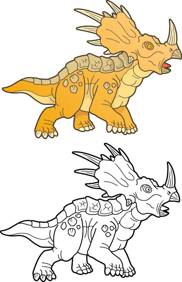prehistoric dinosaur, coloring book vector