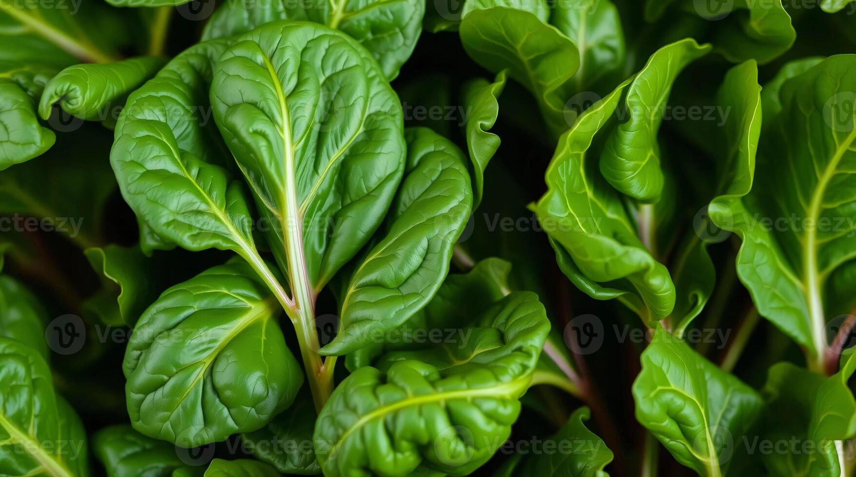 A close up of a bunch of spinach leaves photo