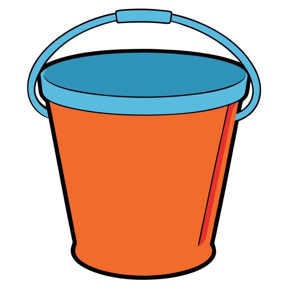 Bucket icon, Pail Box White Background, Bucket icon trendy design template vector