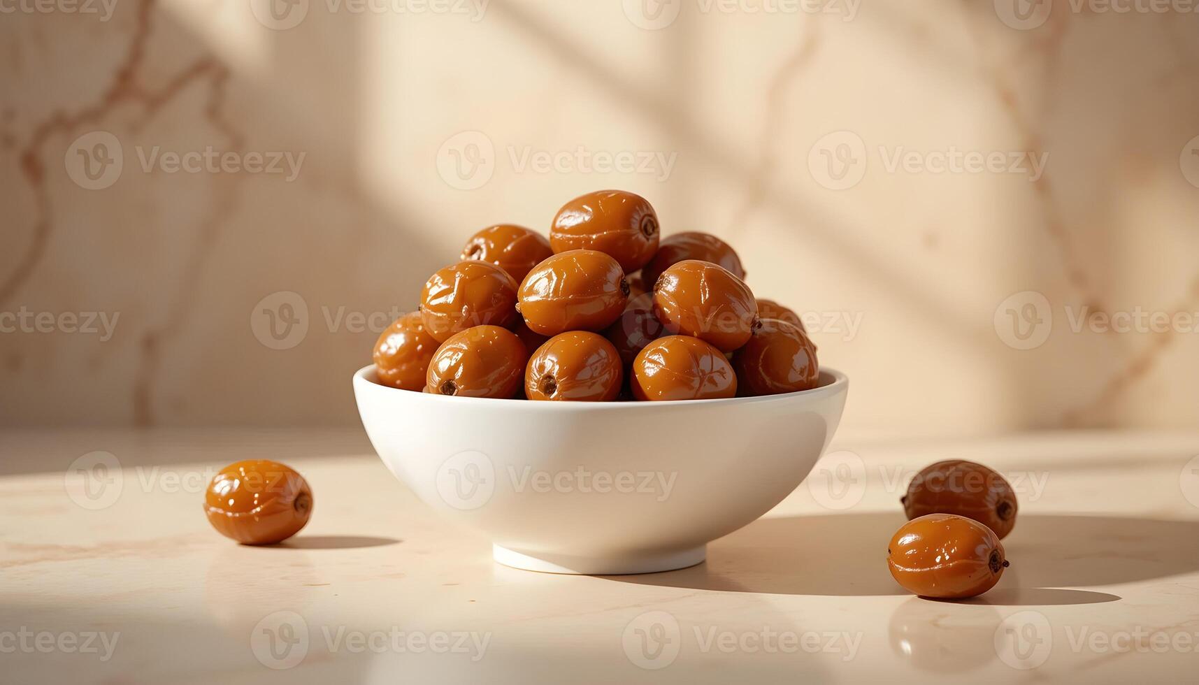 Bowl of Ramadan Dates with Natural Light photo