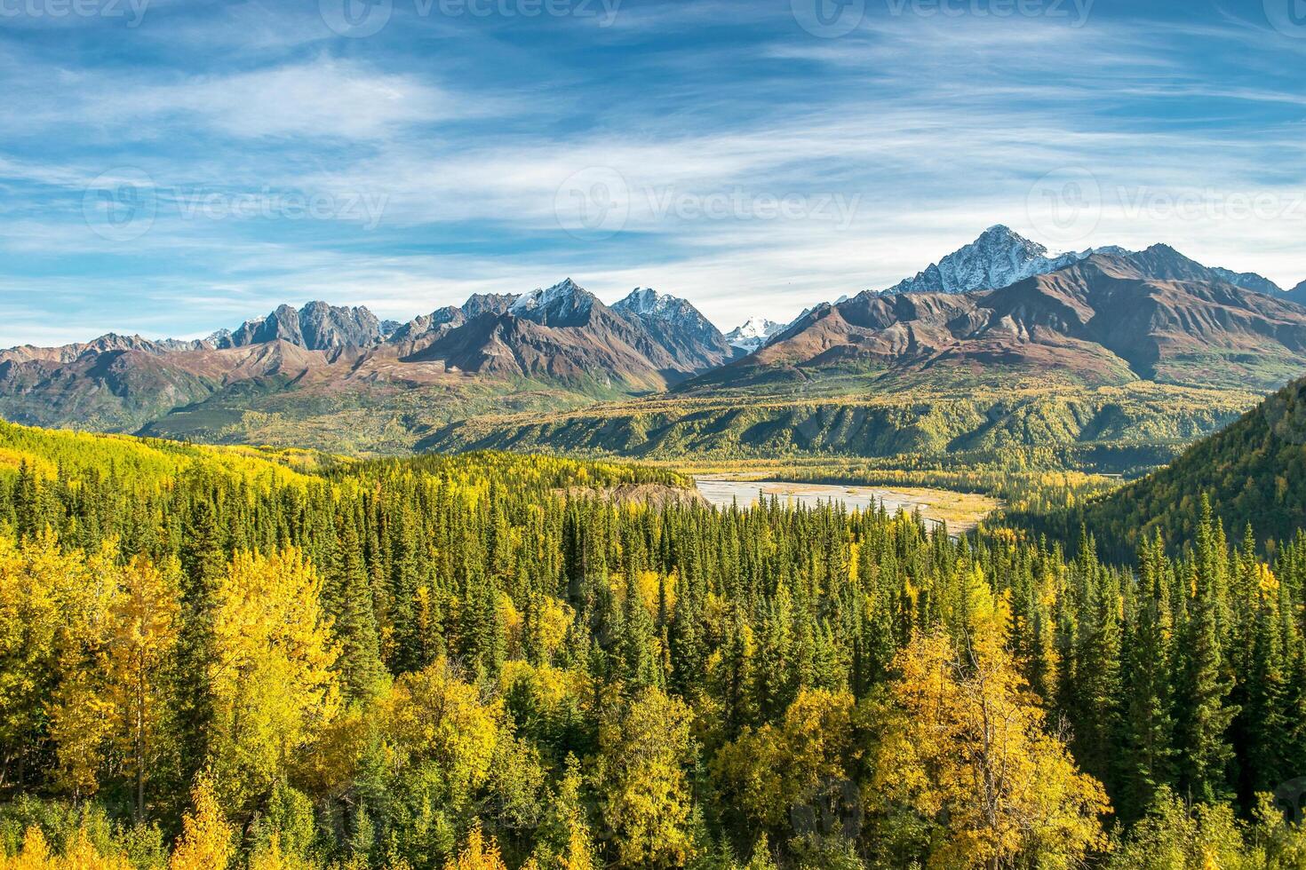 Alaska, USA, 2025 - View of Autumn Wrangell St. Elias National Park photo