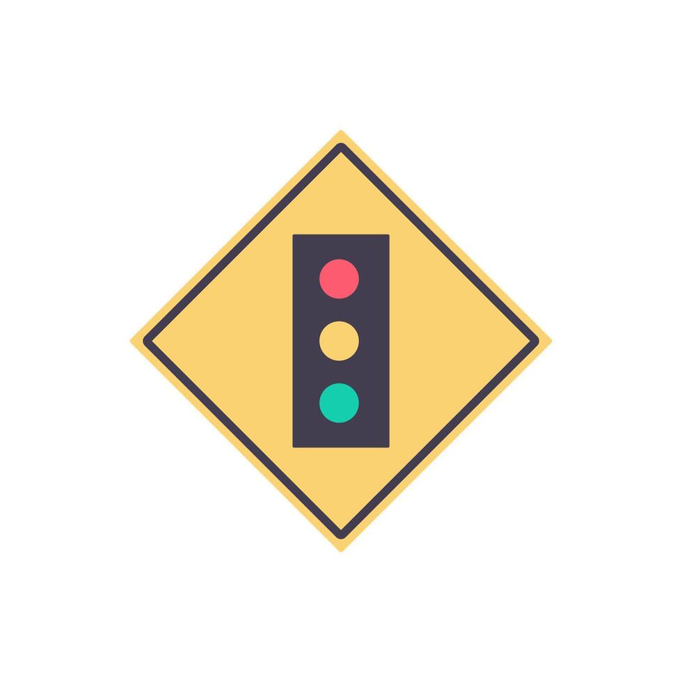 Traffic light icon on white background vector