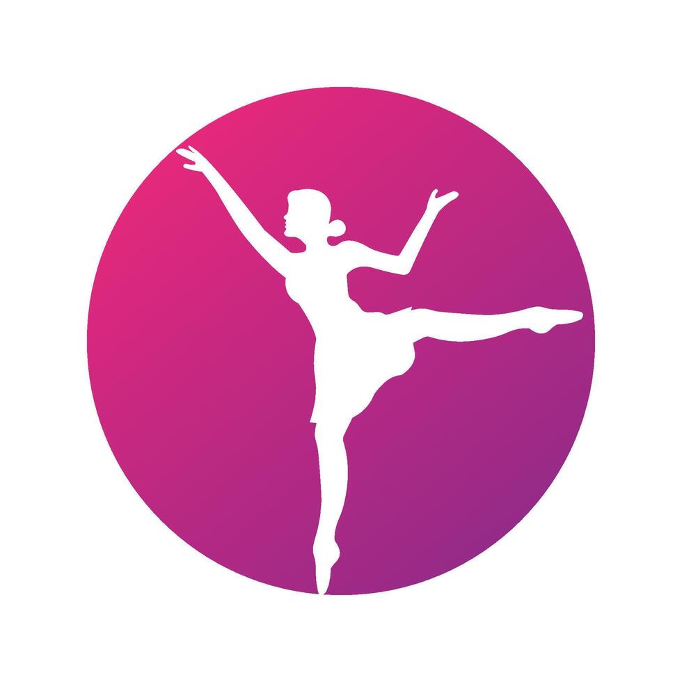 Beautiful ballet dancer logo vector
