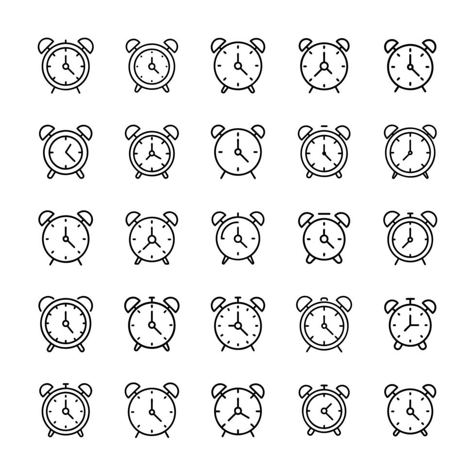 Alarm clock icon isolated vector