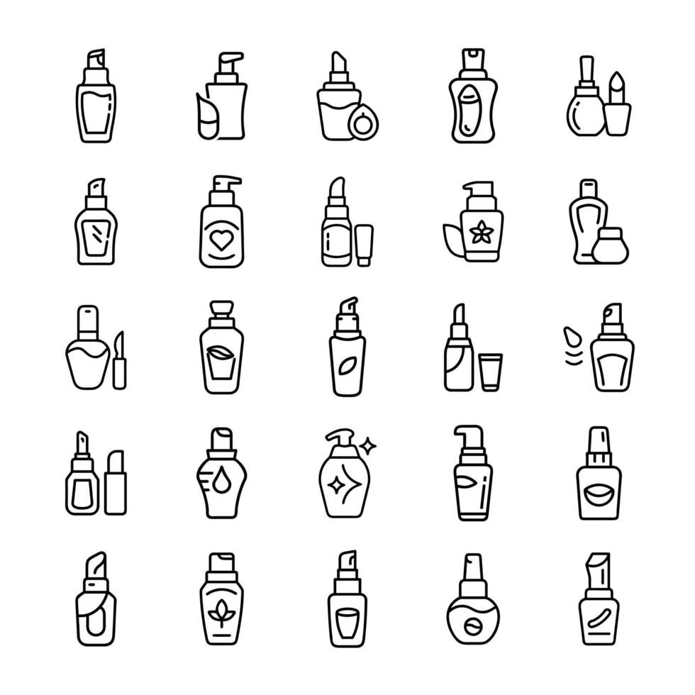 Shampoo icon set vector