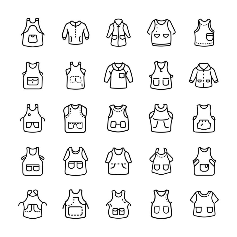 Baby dress icon set vector