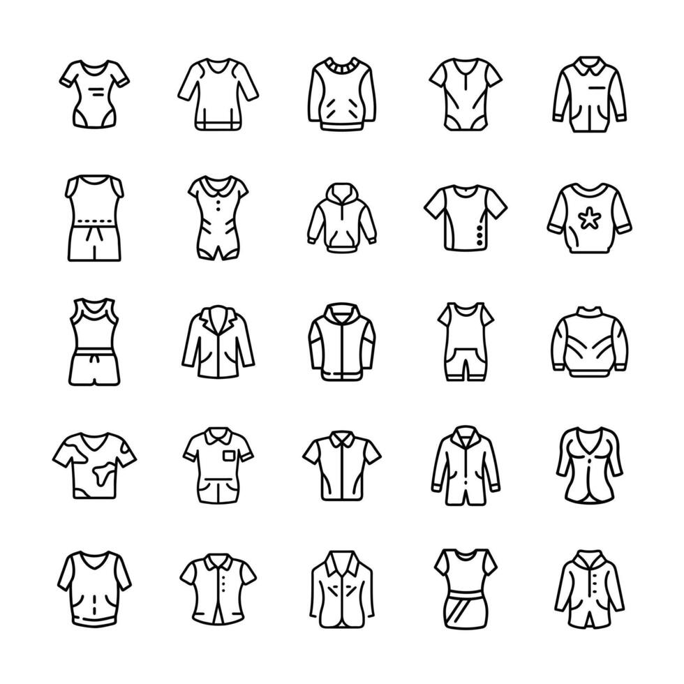 Cloth icon set vector