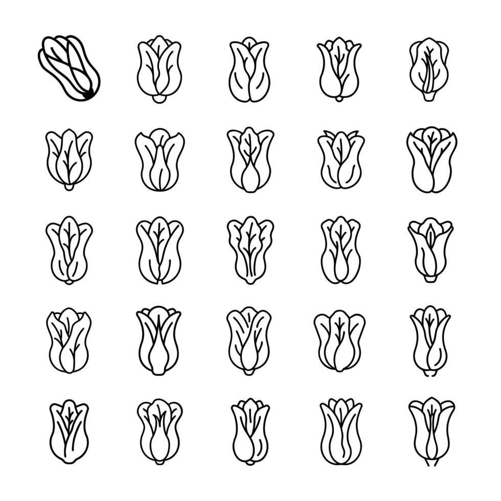 Vegetables icon set vector