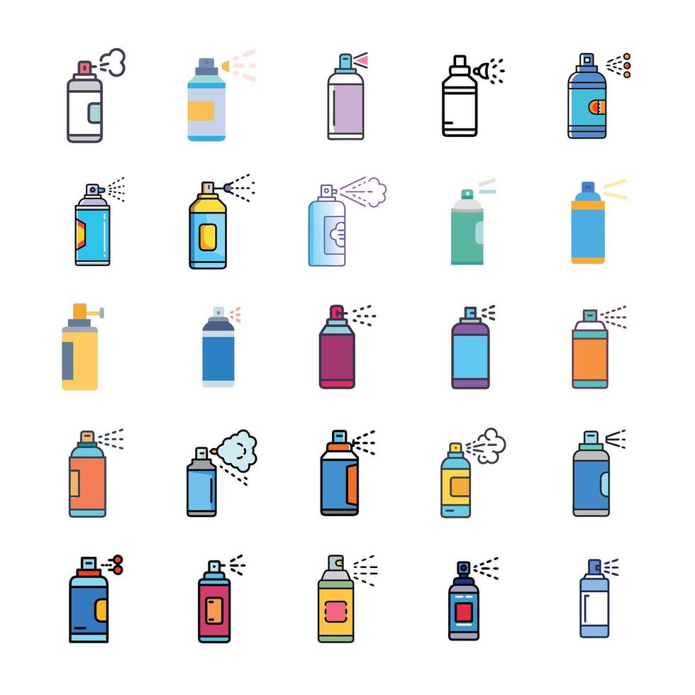 Spray icon set vector