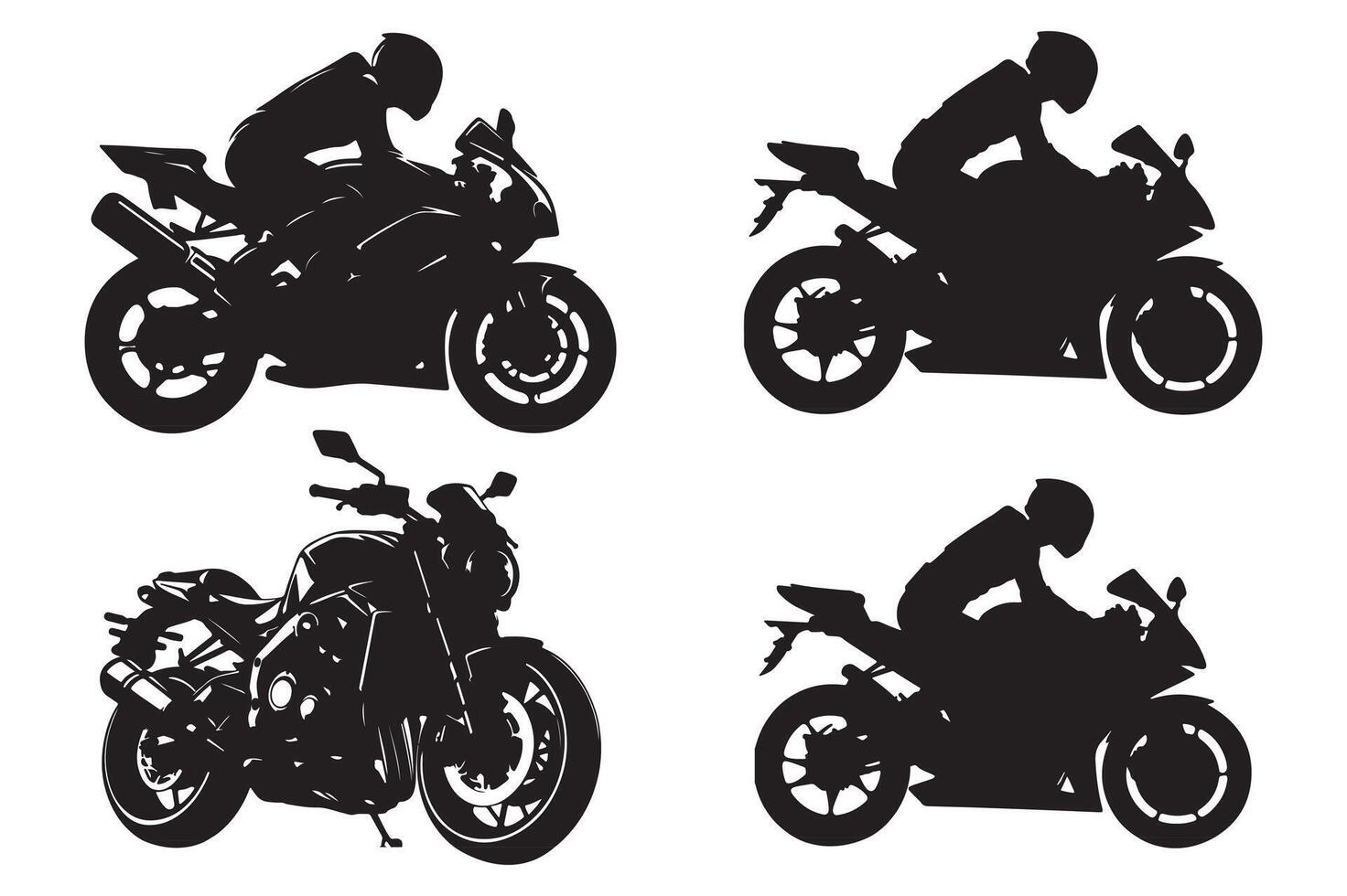 Motorcycles icon set vector