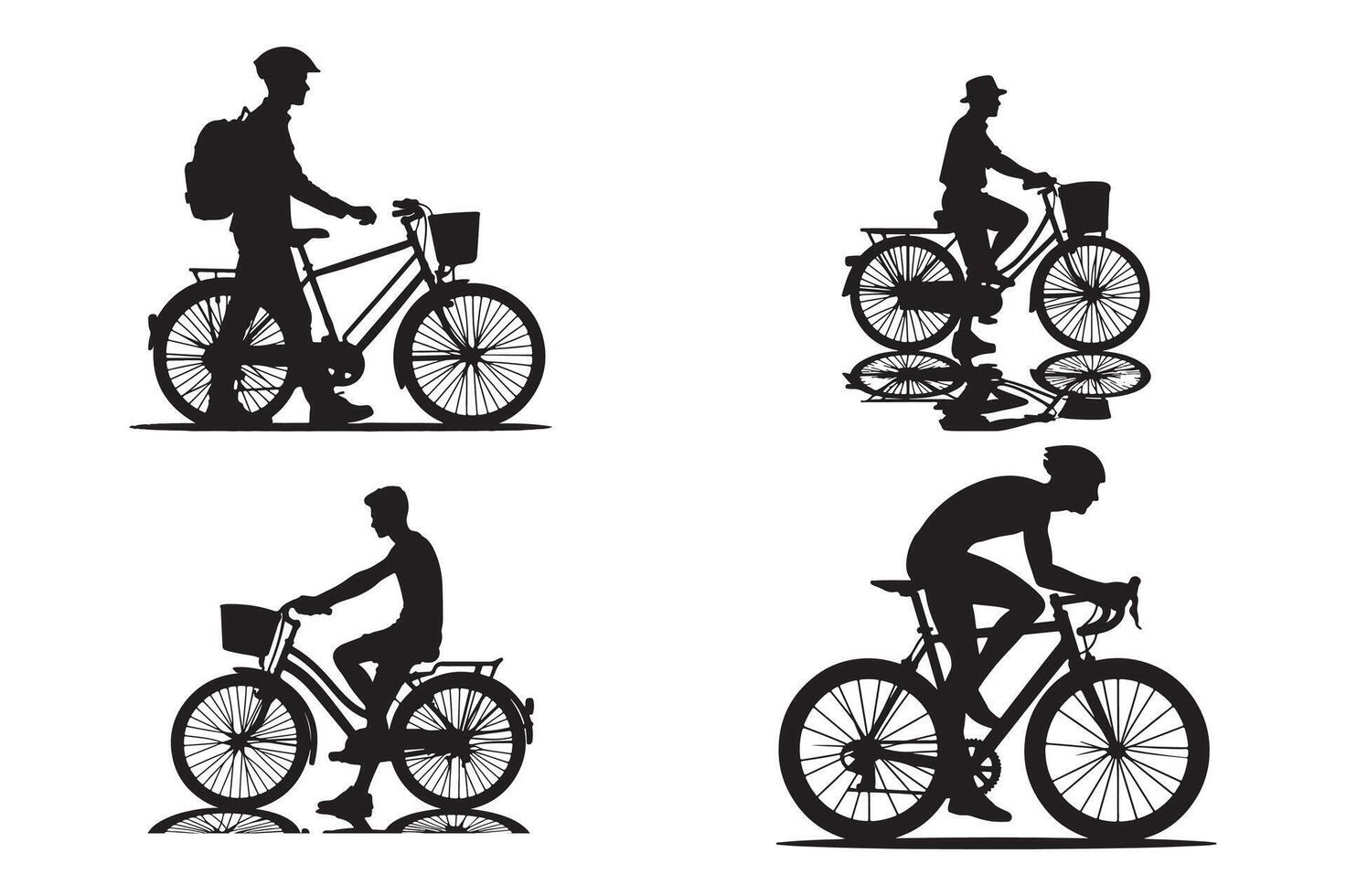 Bicycle Shape Icon Minimalist Silhouette for Graphics vector