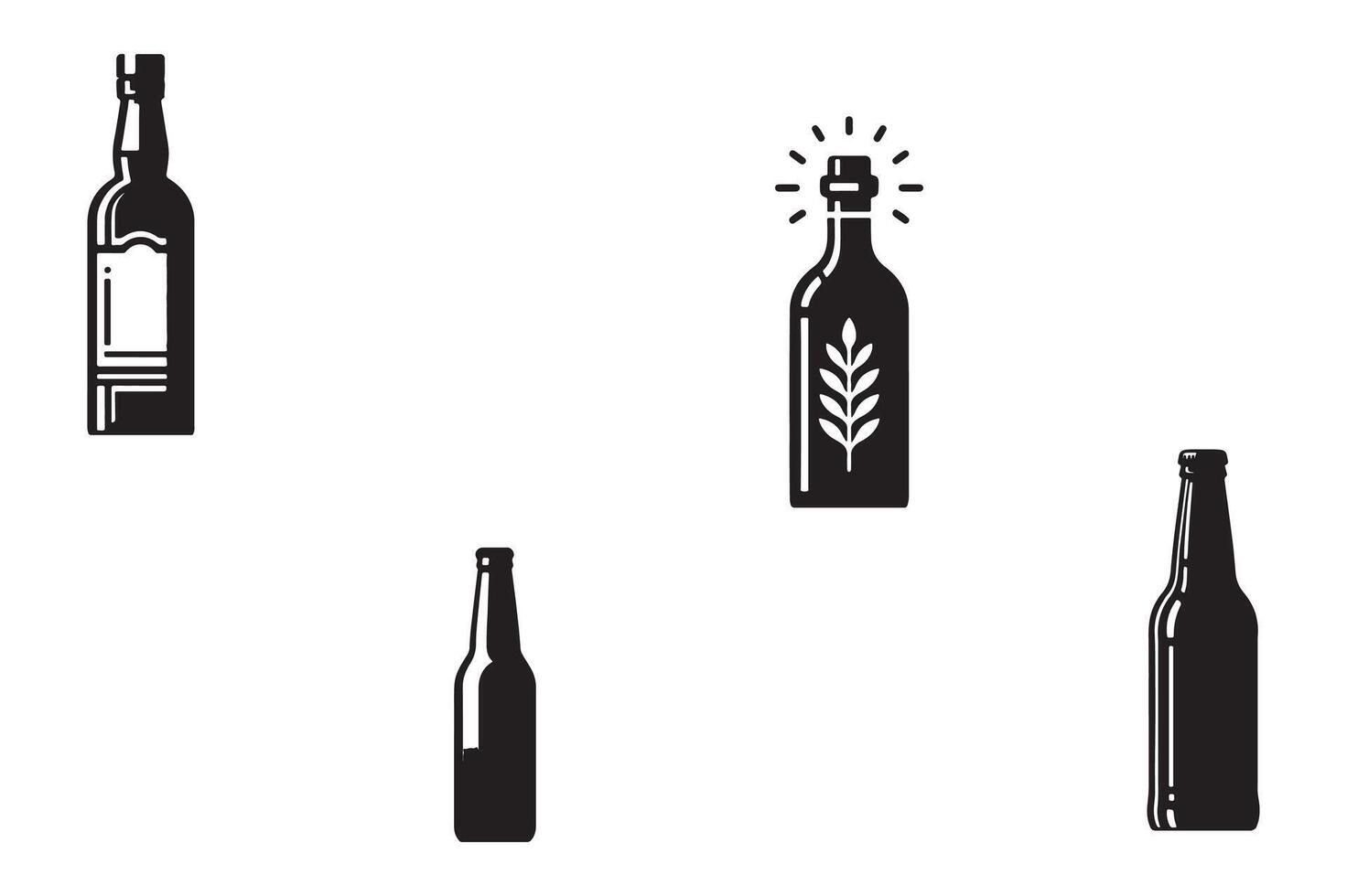 Wine bottle with glass icon isolated on white background. vector