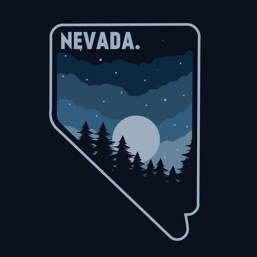 Nevada State Forest with a Night Full of Stars vector
