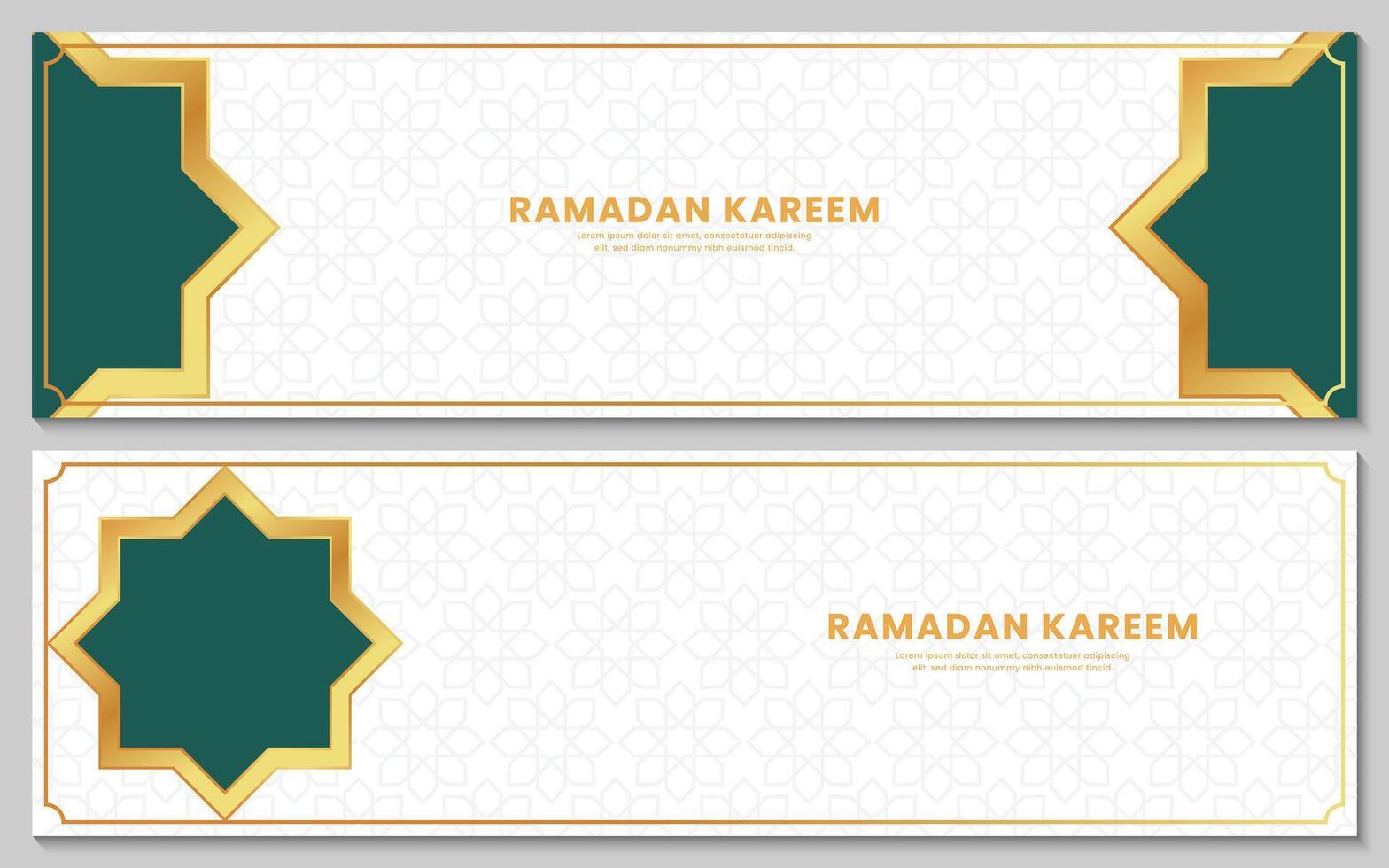 Luxury golden arabic islamic ramadan kareem banner background design vector