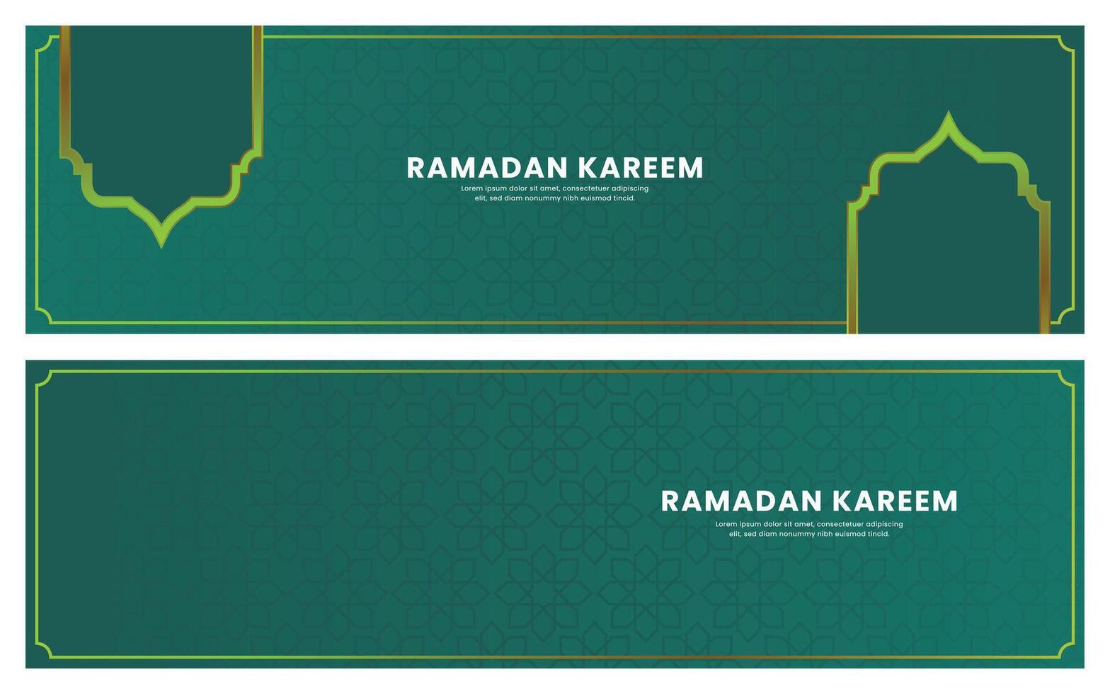 Ramadan Kareem set of posters or banners design. illustration. vector
