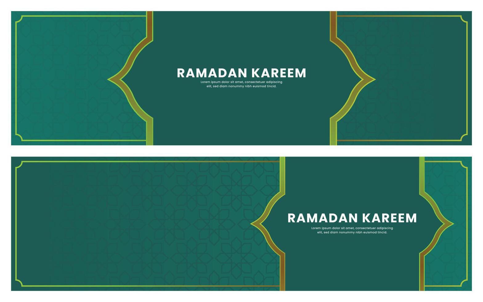 Ramadan Kareem Banner, Islamic Ornament Background Design. vector