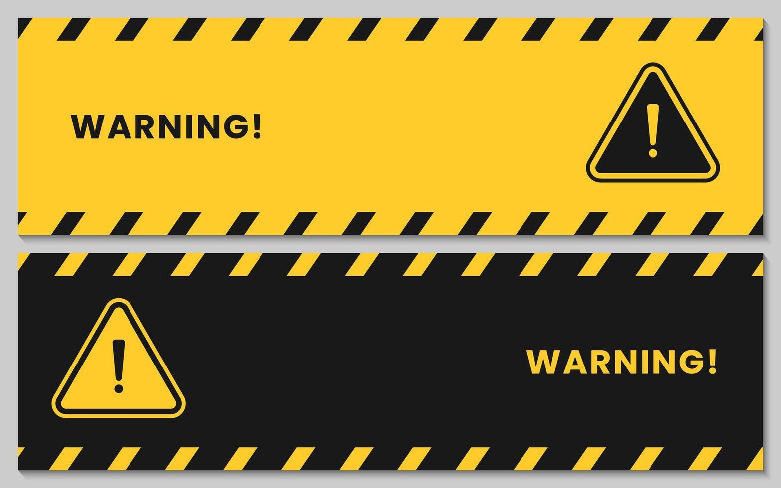 Warning sign, Caution sign banners template design vector