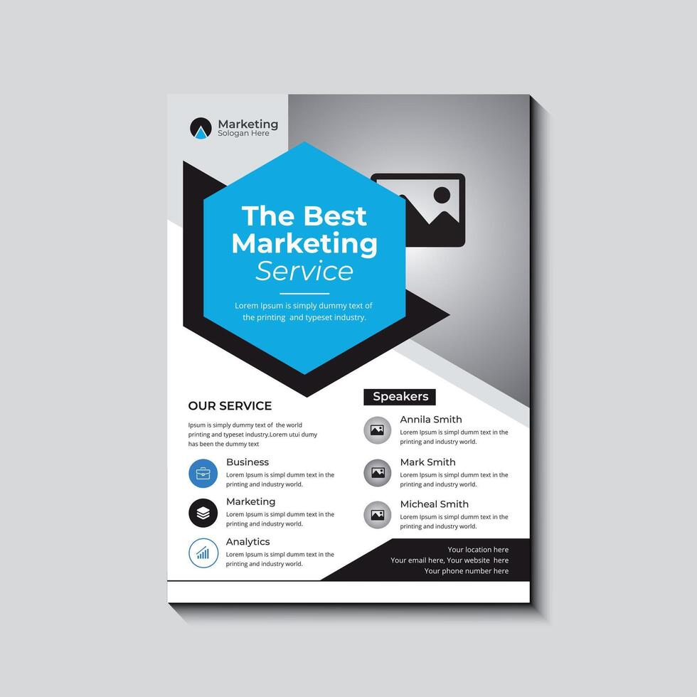 Elegant and Modern Digital Marketing Flyer vector
