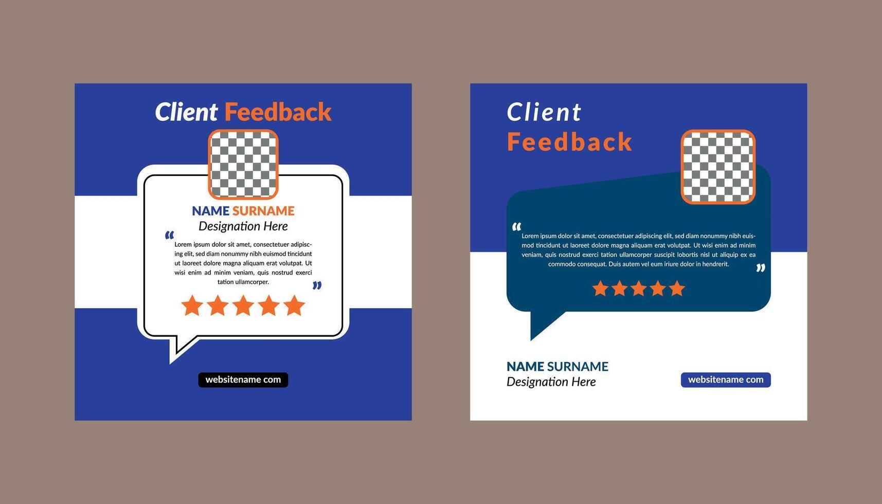 Client Testimonial Design in Bundle. Dynamic Template Display for Promotional Campaign. vector