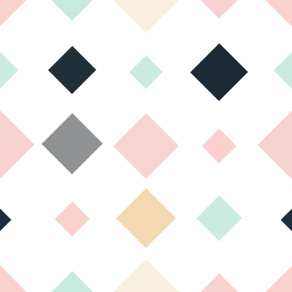 Minimal geometric shapes in pastel colors create soothing pattern vector