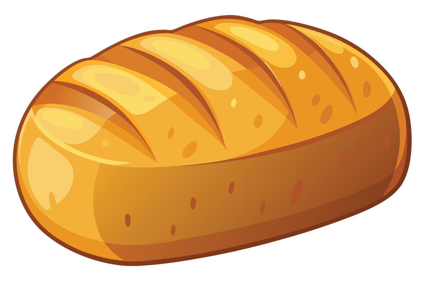 Cartoon illustration of a loaf of bread. vector