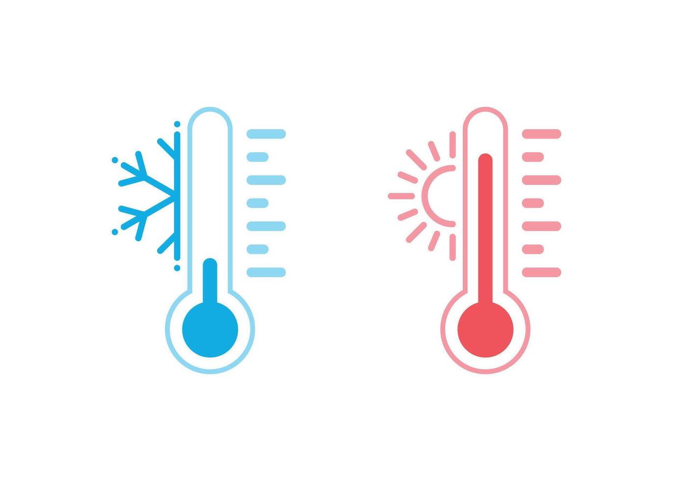 Thermometer temperature icons illustration vector