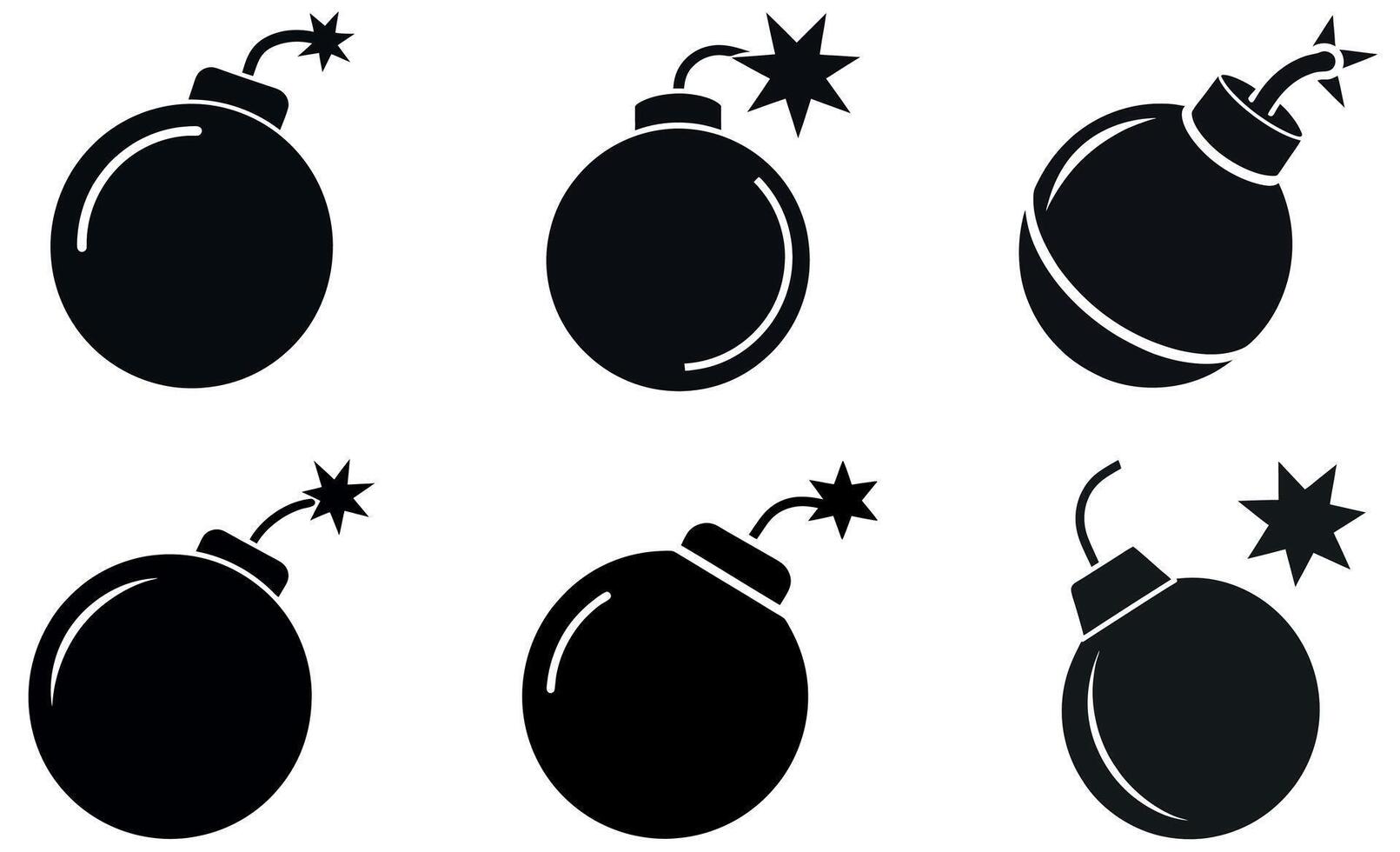 Bomb icon set illustration vector
