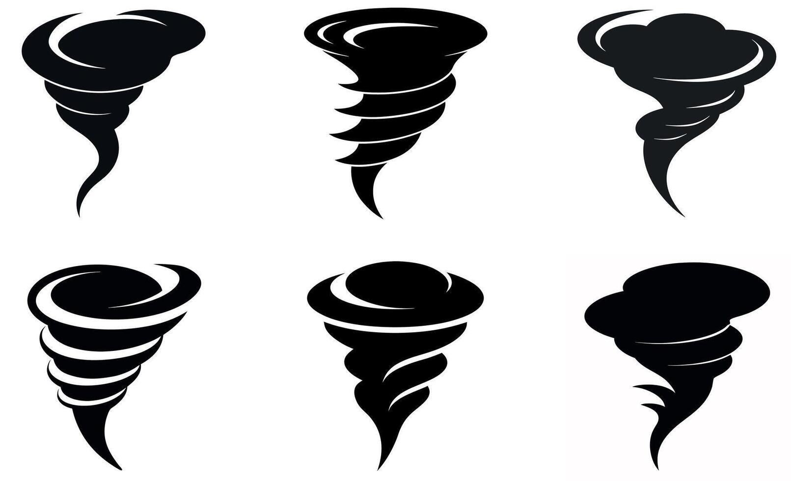 Illustrations of Powerful Tornadoes vector