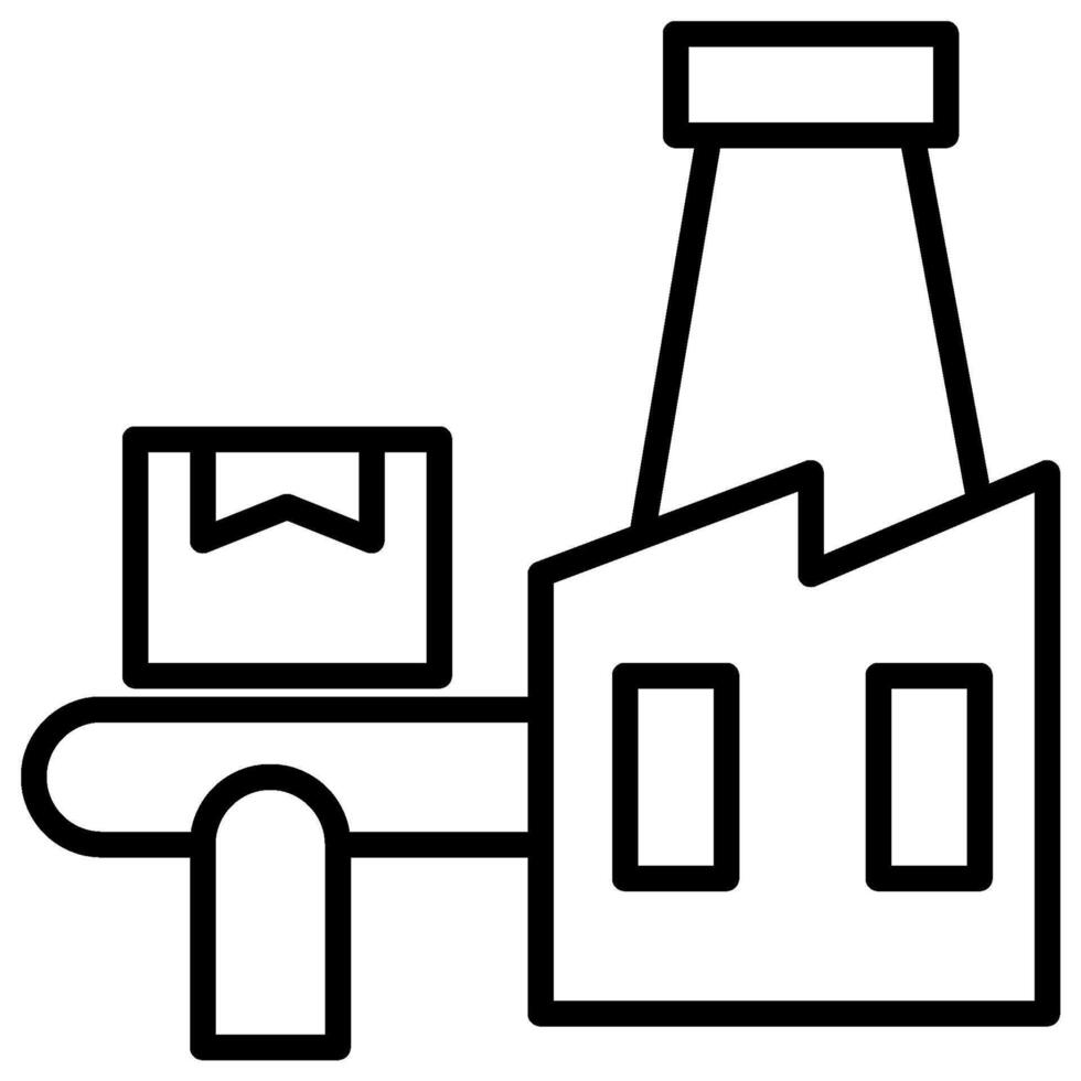 Manufacturing outline icon vector