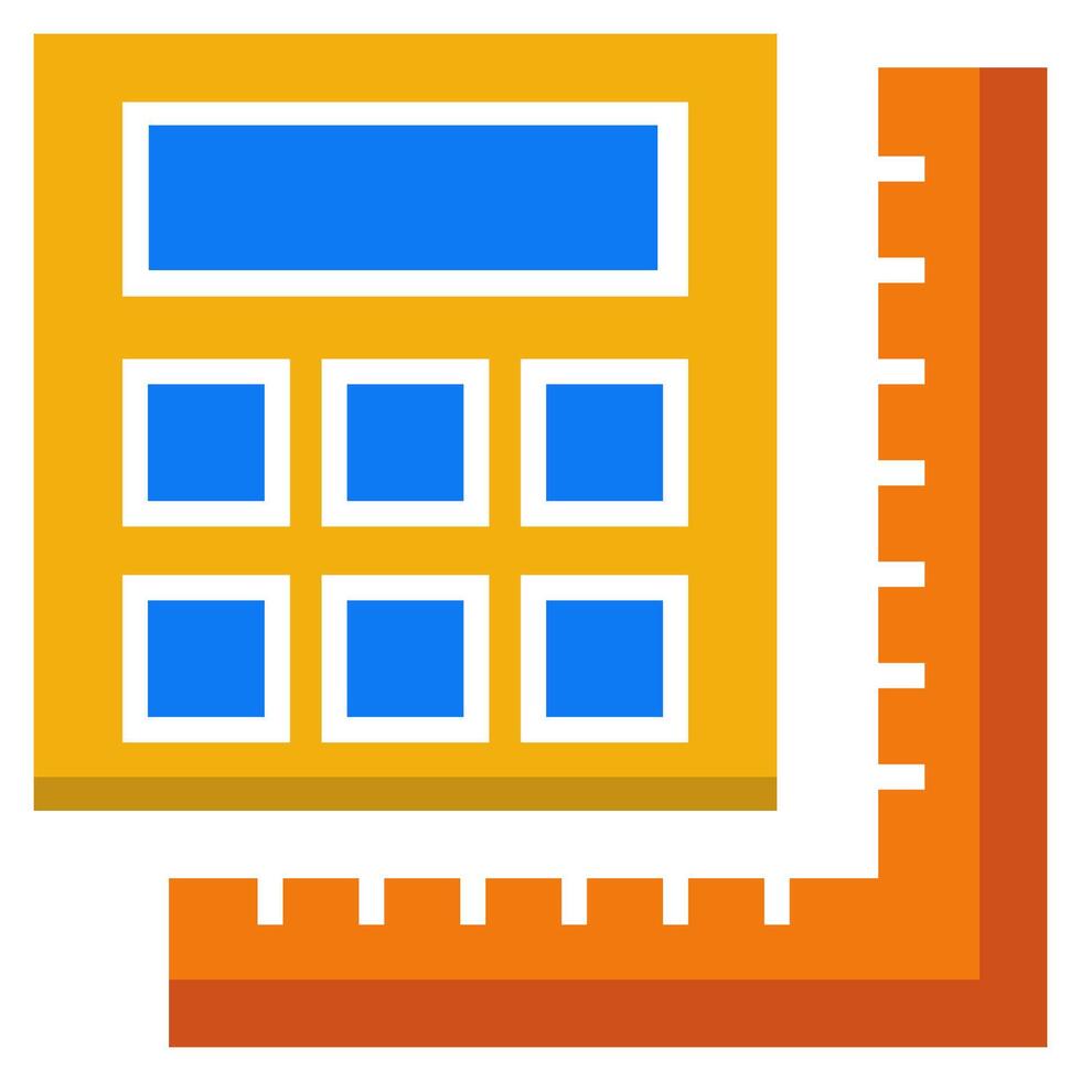 Calculating flat icon style vector