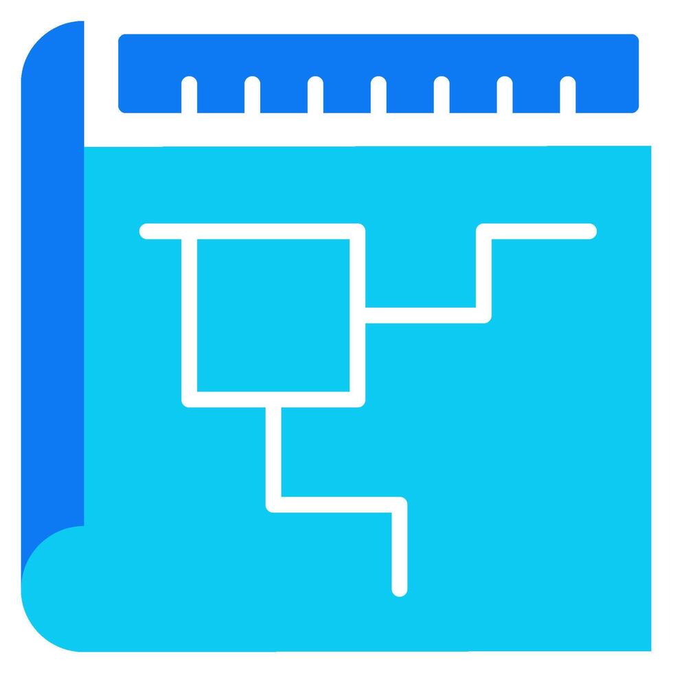 Blueprint solid icon style vector